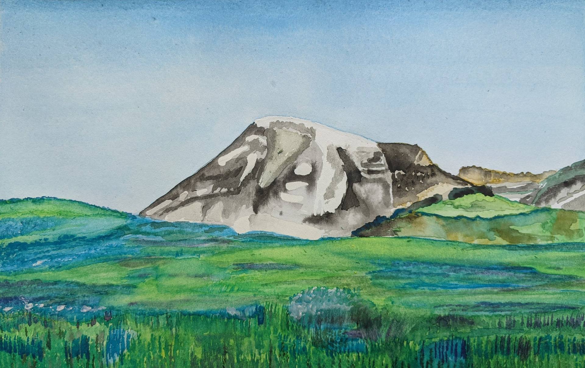 Mountain and Flowery Meadow