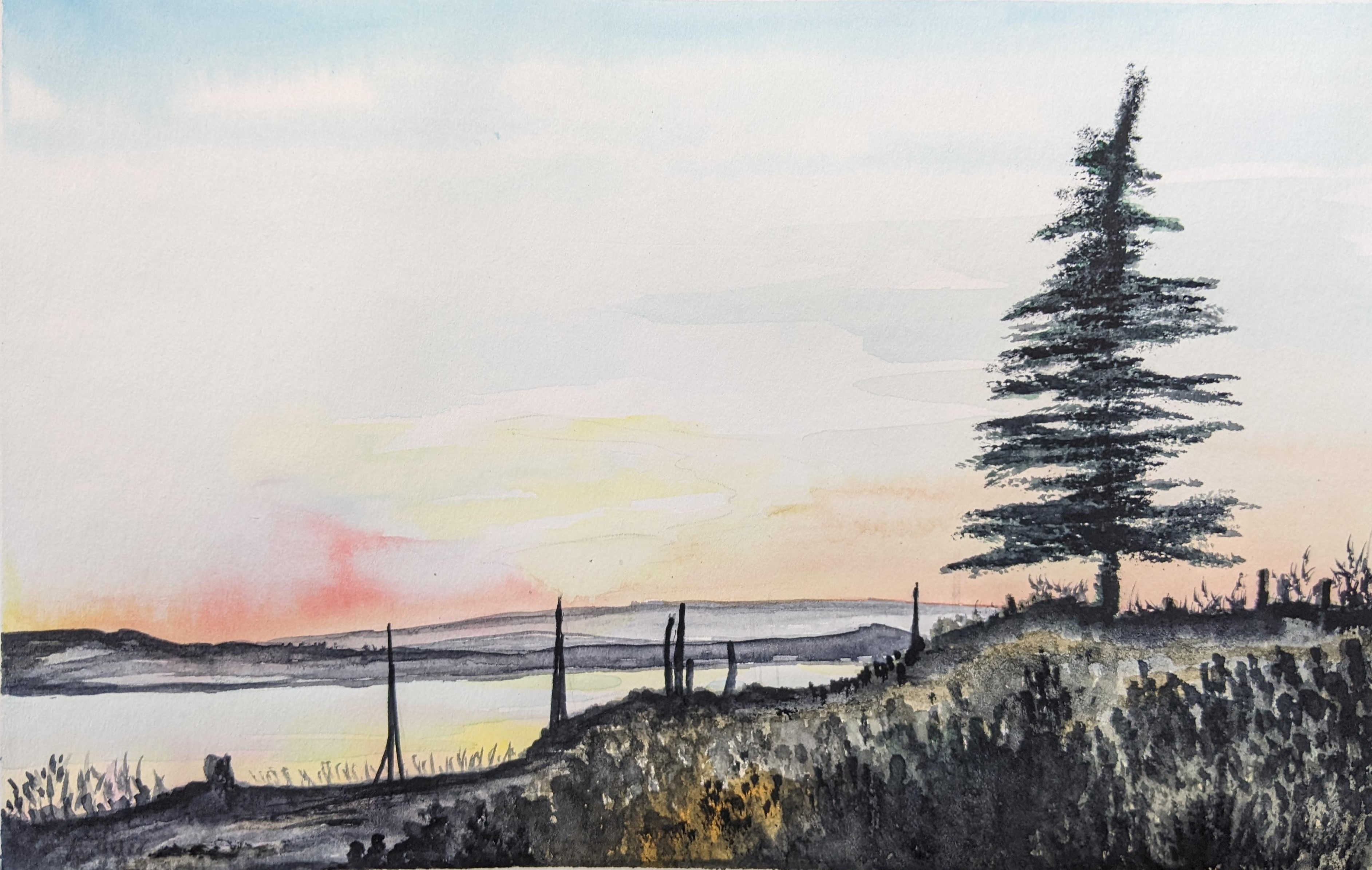 Sunset by the Columbia River